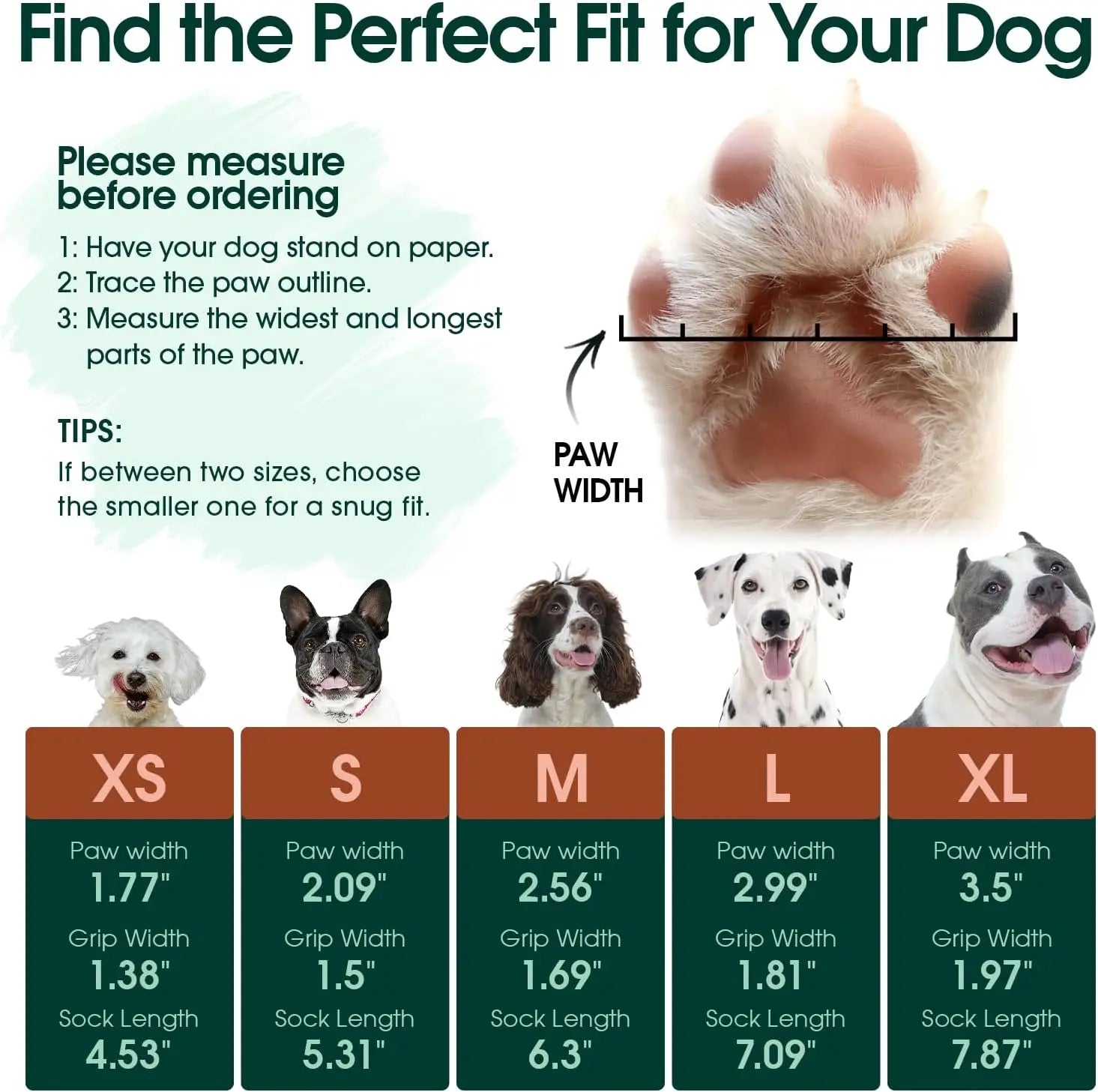 Kuoser Non Slip Blue Dog Socks for Hardwood Floors, 4Pack Anti-Slip Dog Grippy Socks to Prevent Licking Paws, Dogs Booties Paw Protectors with Double-Sided Traction for Small Medium Large Senior Dogs