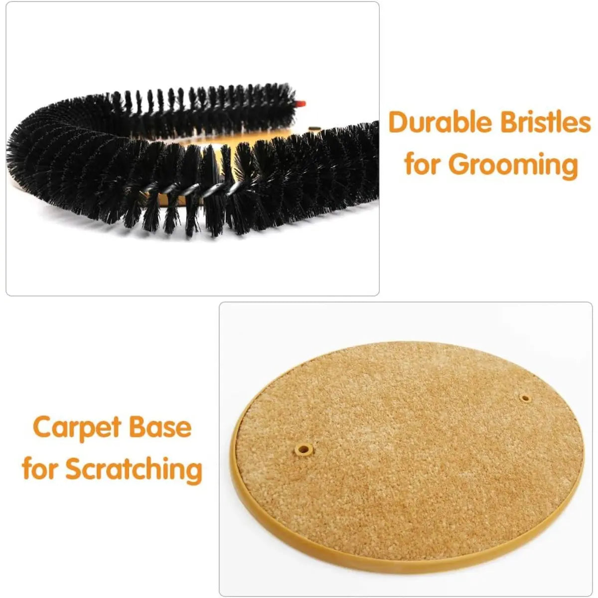 Heavy Duty Cat Self Grooming Arch with Gentle Massage Tips for Indoor Cats Effective Shedding Reduction and Stress Relief Easy Installation Pet Gift