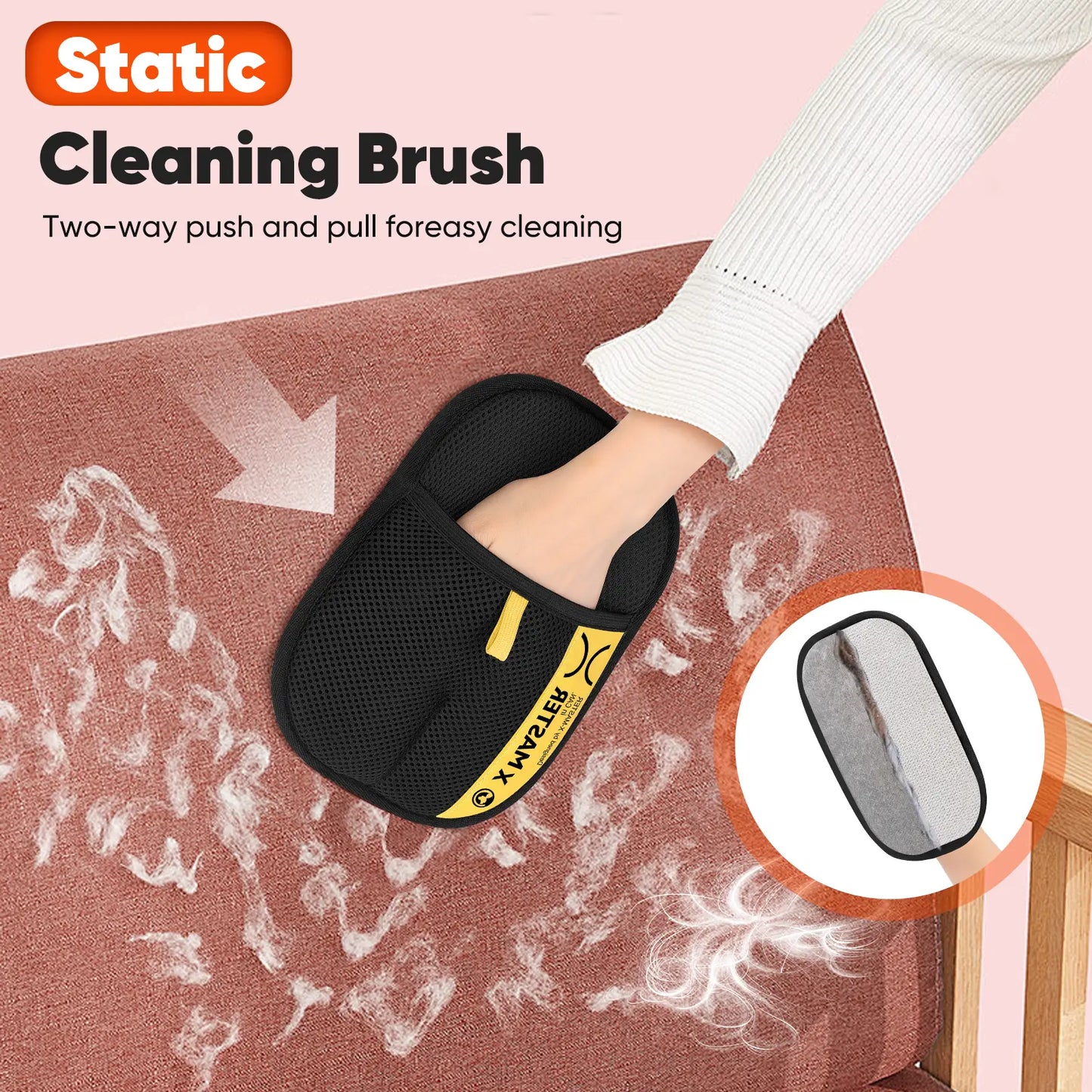 Upgrade Pet Hair Remover Electrostatic Gloves, Reusable Pet Hair Removal Glove for Cats & Dogs, Premium Cat & Dog Hair Remover Mitt for Couch Furniture Carpet Car Seat