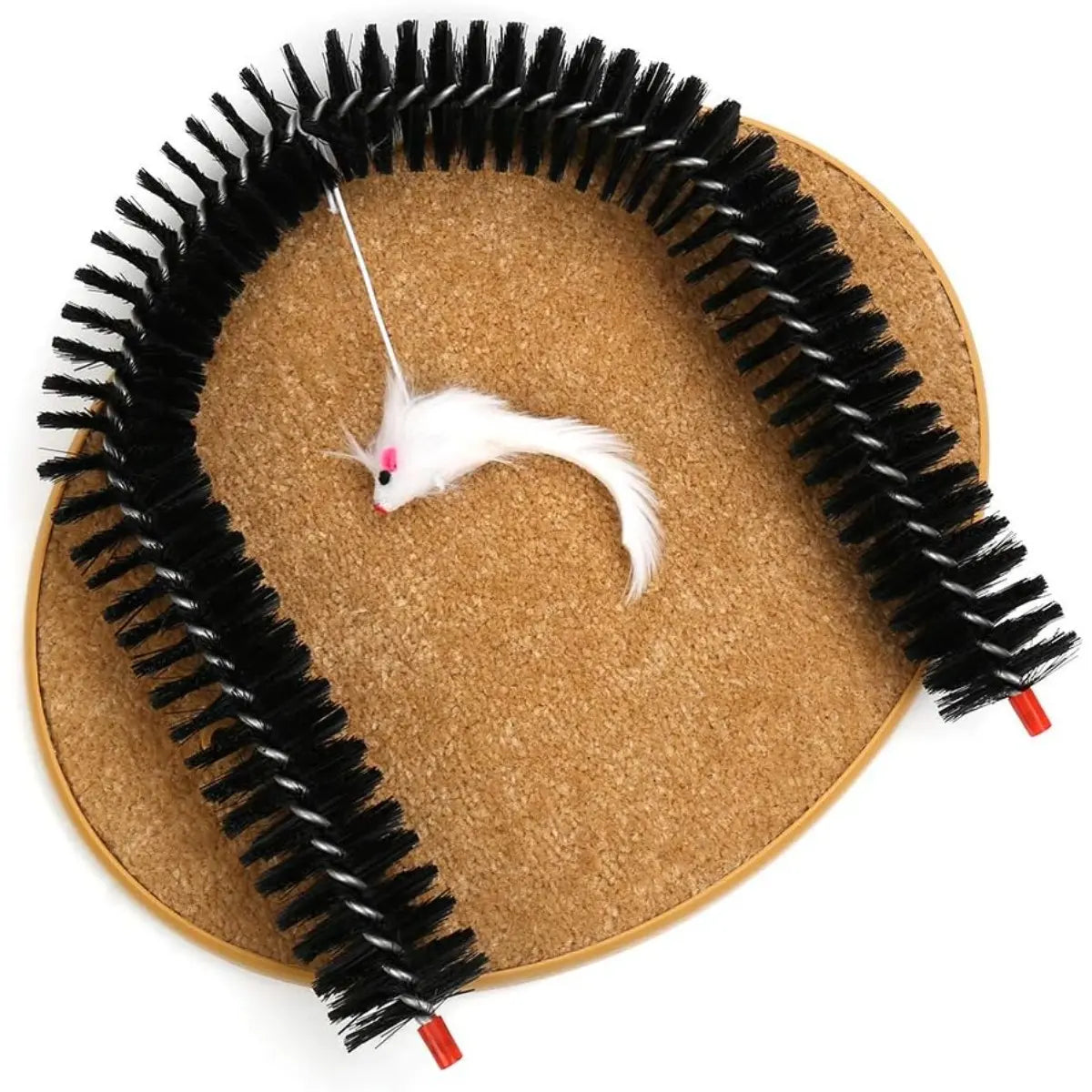 Heavy Duty Cat Self Grooming Arch with Gentle Massage Tips for Indoor Cats Effective Shedding Reduction and Stress Relief Easy Installation Pet Gift