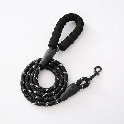 Reflective Dog Leash with Comfortable Cushioned Handle, Dual-Layer Heavy-Duty Design for Strong Dogs, Enhanced Safety and Control, No Tangle Leash