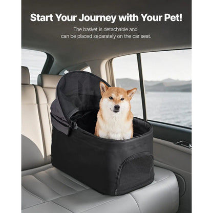 【Summervibes】Vevor Pet Stroller, 35 Lbs Weight Capacity, Foldable Dog Stroller Cart, 4 Wheels Cats Pram with Detachable Carrier & Mesh Windows, Portable Animal Carrier with Brake for Small to Medium Pets