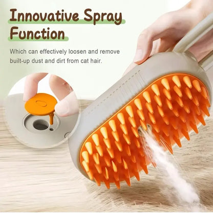 [Furevercare] Pet Steam Brush for Shedding with Anti-Static Technology & USB Rechargeable for Dogs Cats & Other Pets