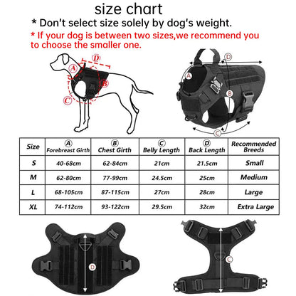 Tactical Dog Harness and Easy Control Training Dog Collar with Bungee Dog Leash Set, #Summervibes #Petlovers Heavy Duty Dog Harness with Handle, No-Pull Service Military Dog Vest Harness for Training Hunting Walking