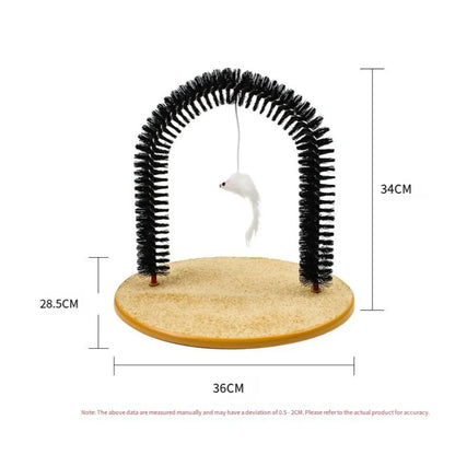 Heavy Duty Cat Self Grooming Arch with Gentle Massage Tips for Indoor Cats Effective Shedding Reduction and Stress Relief Easy Installation Pet Gift